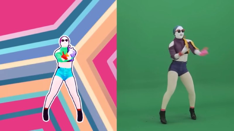 游戏中的转描 ——《舞力全开》《舞力全开》(Just Dance) 是育碧推出的体感游戏，销量非常之高，其中在 Wii 平台上销售的 2 与 3 代都差点超过 1000 万的销量，是 Wii 游戏销量最高的第三方游戏