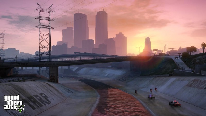 GTA V 任务 珠宝店劫案中逃跑时通过的河道 —— Los Santos Storm Drain原型是 Los Angeles River ，平均水流量只有 6.4 m³/s ，不过因为有宽广的混泥土渠道，最大水流量能达到 3700 m³/s 