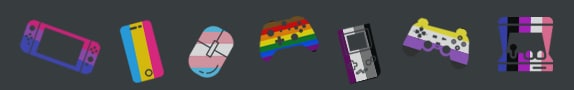 /r/Games 横幅背景图片的意义如图，这是 Reddit 的 /r/Games 横幅背景图片，一共有七个设备的形状，每个设备也用上了不同的旗帜配色，分别是:1. Bisexual Pride Flag (双性恋骄傲旗)2. Pansexual Pride Flag (泛性恋骄傲旗)3. Transgender Flag (跨性别旗)4. Rainbow flag (彩虹旗)5. Asexual Pride Flag (无性恋骄傲旗)6. Non-Binary Pride Flag (非二元骄傲旗)7. Genderfluid Pride Flag (流动性别骄傲旗)#清单 #考据 #性别议题