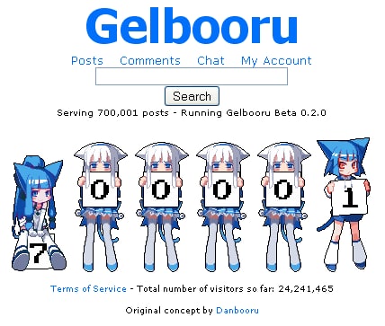 关于出现在一些 booru 画廊 等地方的猫娘计数器 [图1] 的相关信息:2003 年，KK'ｓWS 绘制了最原始的版本，其名为 ねこみみかうんた 