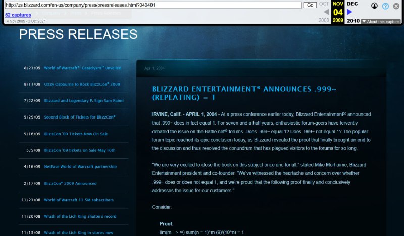 令人疑惑的 0.999… = 1学习分数的时候，可能会很自然的写下以下等式：1 ÷ 3 = ⅓ = 0.333…0.333… × 3 = 0.999…然后就会想到 0.999… 与 1 之间的关系，虽然已经有 严格的证明，证实了这两种写法，其实都是表示同一个数字，并且每一个非零的有限小数，都存在另一种包含无限个 9 的写法